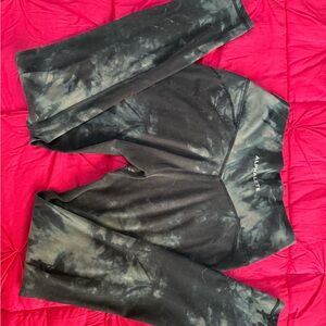 Tie-Dye Black and Gray Leggings
